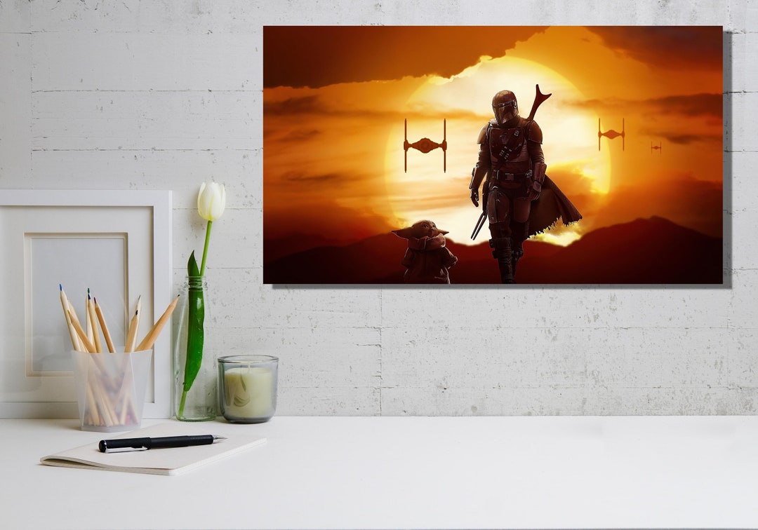 Mandalorian Canvas Wall Art Design Poster Print Decor for Home Decor