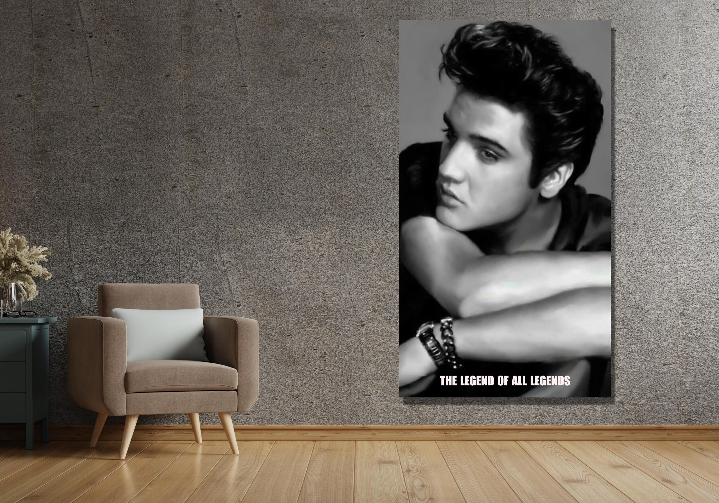 Elvis Presley Canvas Wall Art Elvis Presley Poster Print Etsy