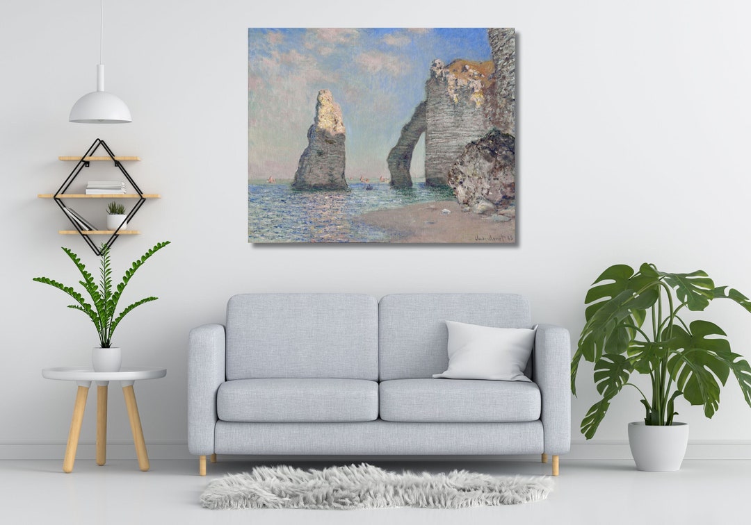 Claude Monet the Cliffs at Etretat Wall Art Canvas Print, Claude Monet ...
