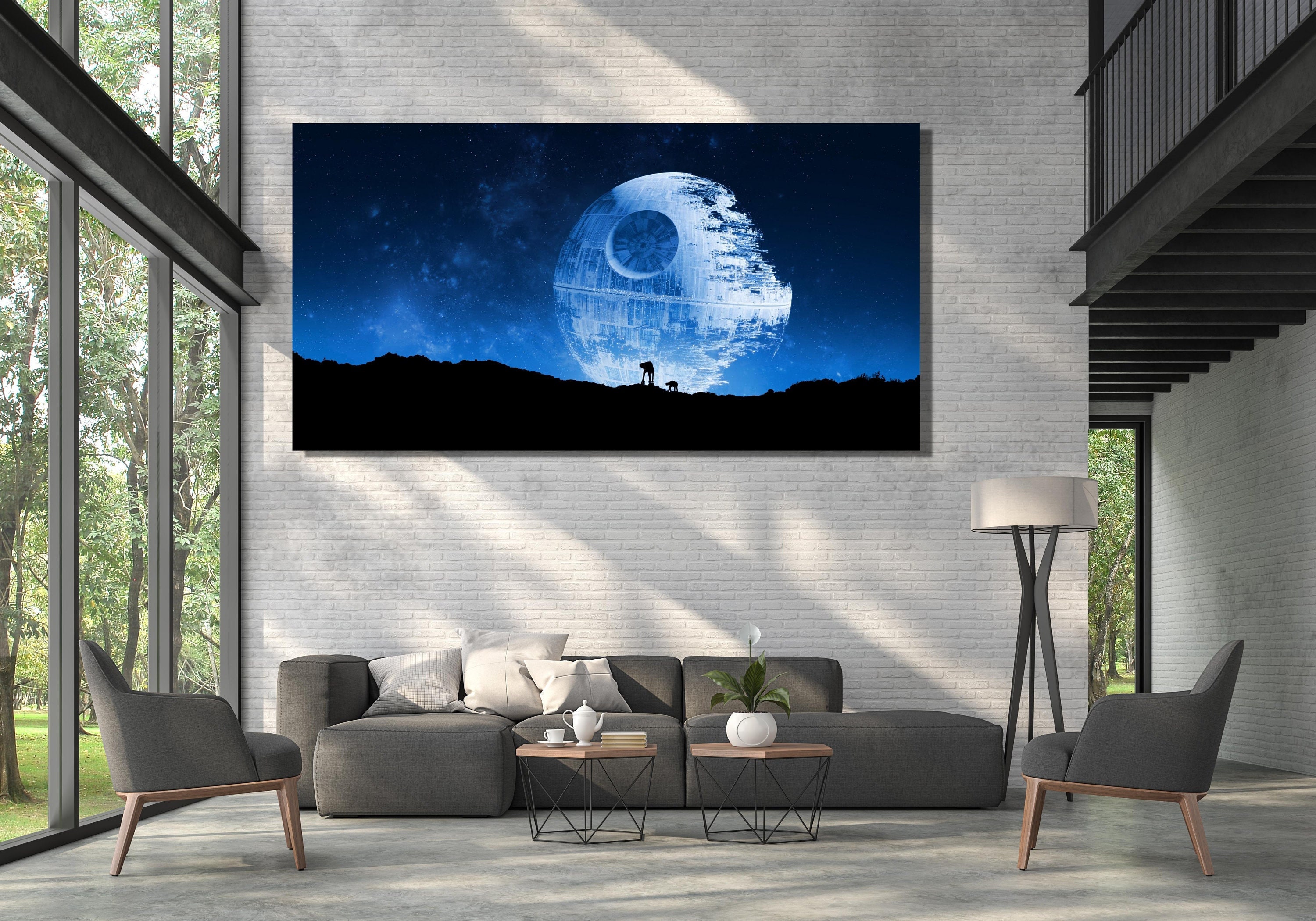 Return of the Jedi Star Wars Landscape Wall Art Starwars Death Star ...
