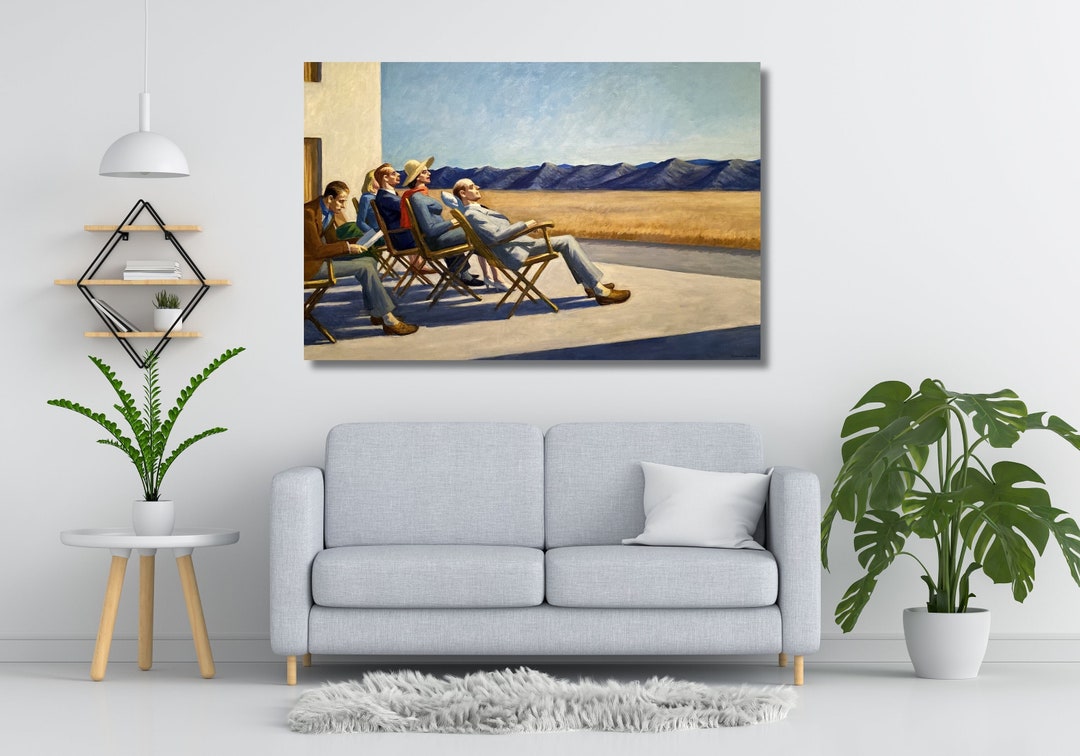 Edward Hopper People in the Sun Modern Canvas Poster Wall Art Edward Hopper Modern Canvas Print