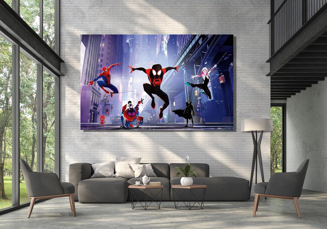 Spiderman Canvas Wall Art Spiderman Poster Spiderman Home Etsy