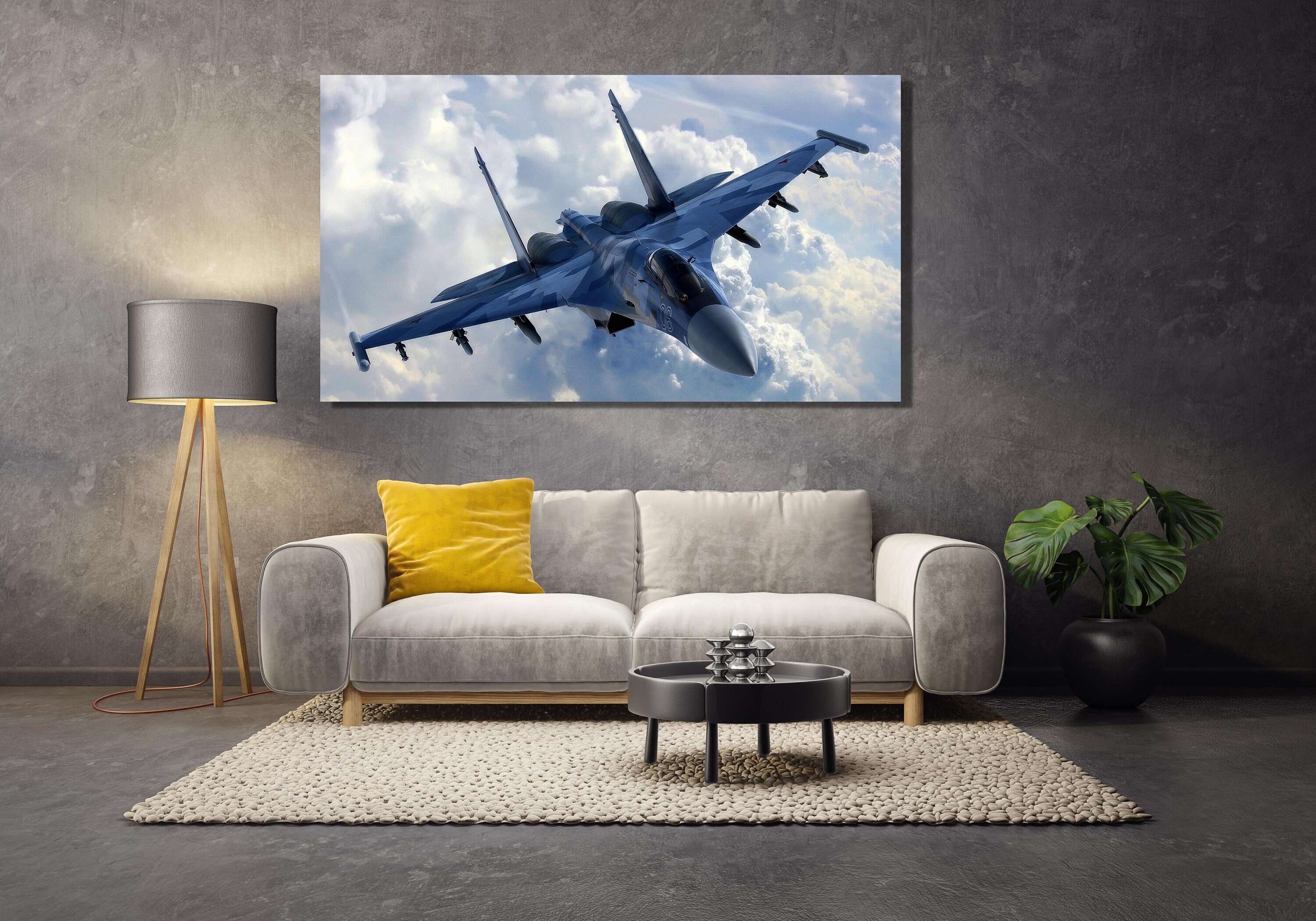 F-16 Falcon Fighter Jet Canvas Wall Art F-16 Military Plane Pattern ...