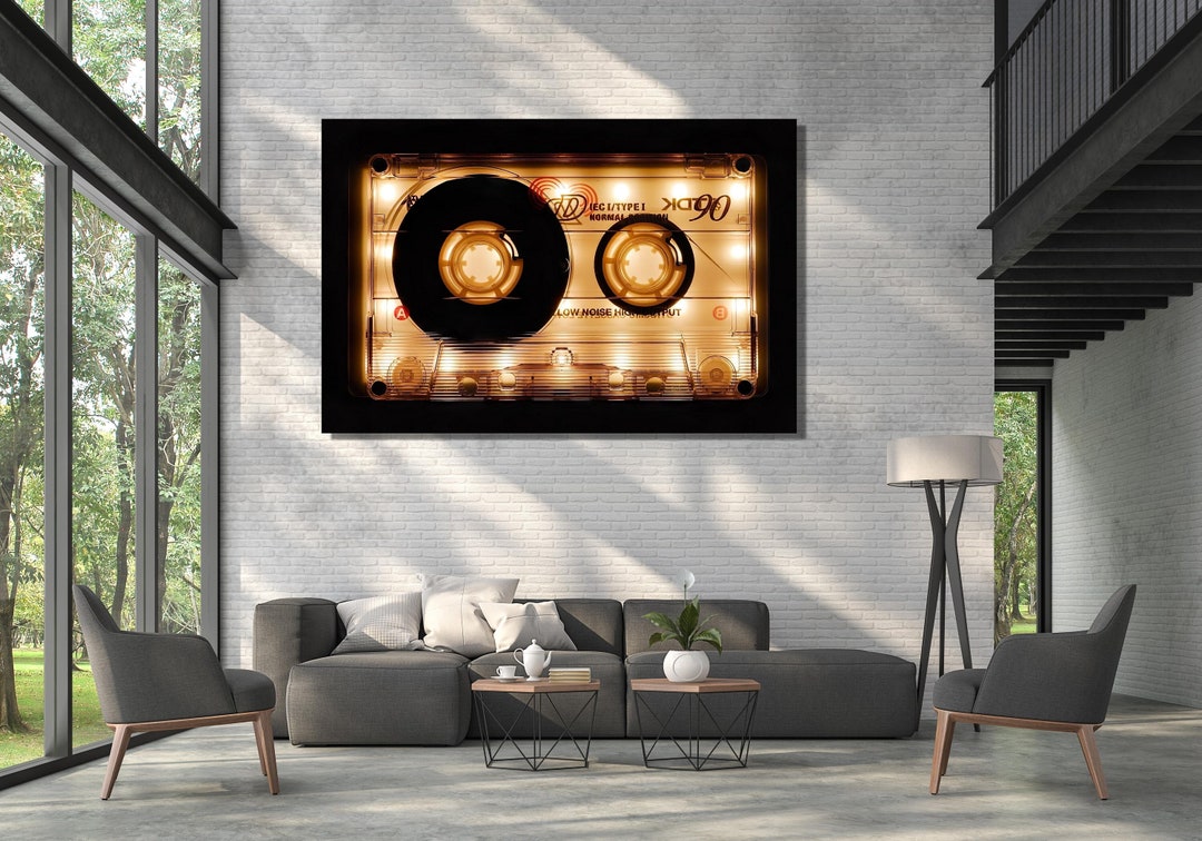Cassette Tape Canvas Wall Art, Musical Memories Decorate Your Space