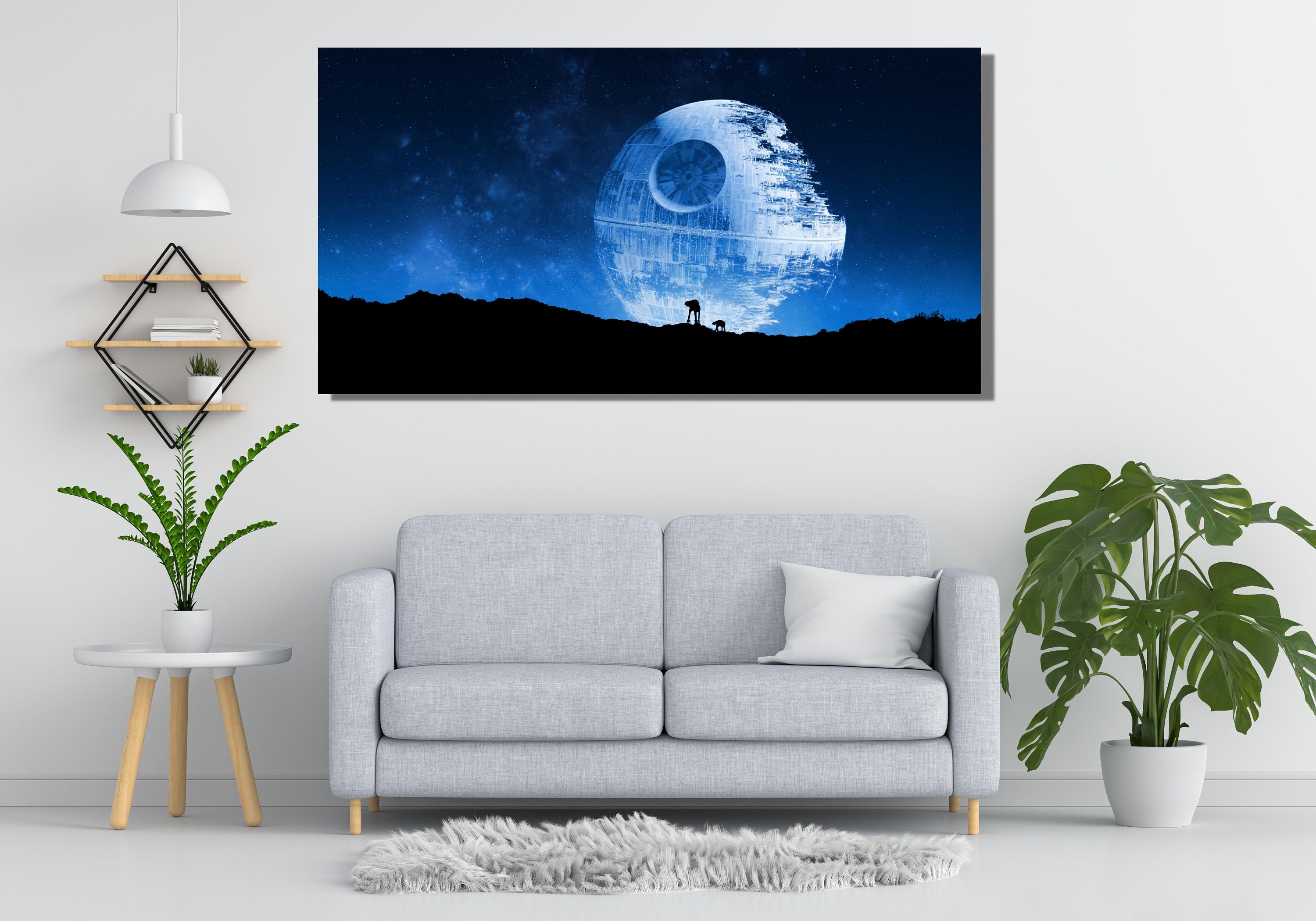 Return of the Jedi Star Wars Landscape Wall Art Starwars Death Star ...