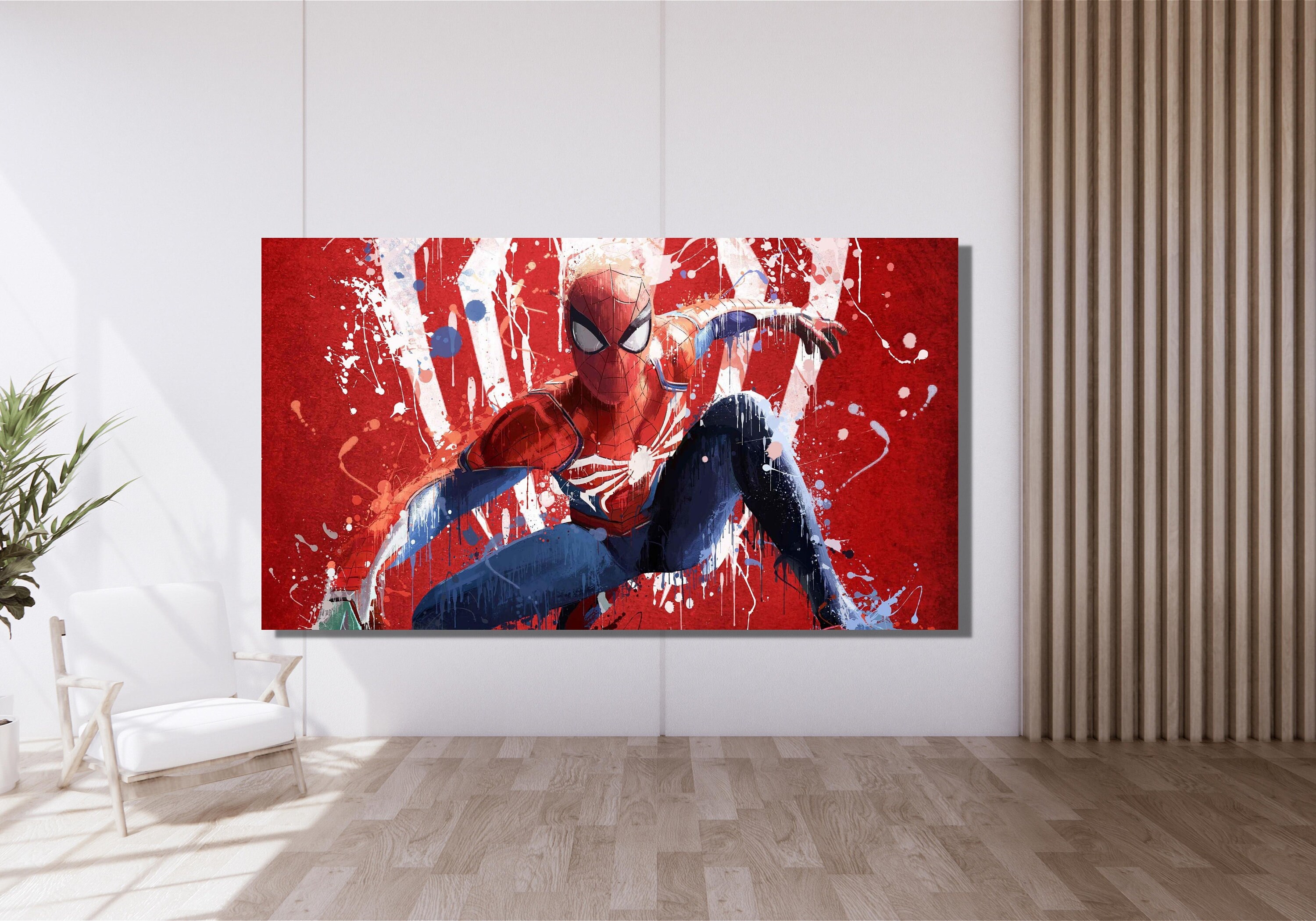 Spiderman Posterspiderman Canvas Wall Artspiderman Etsy