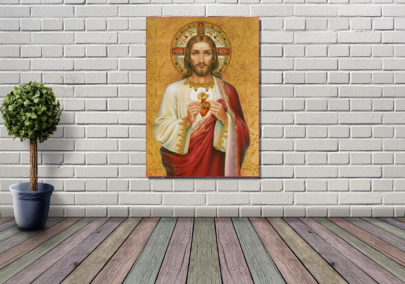 Jesus Christ Poster Jesus Christ Wall Artjesus Christ Canvas Etsy