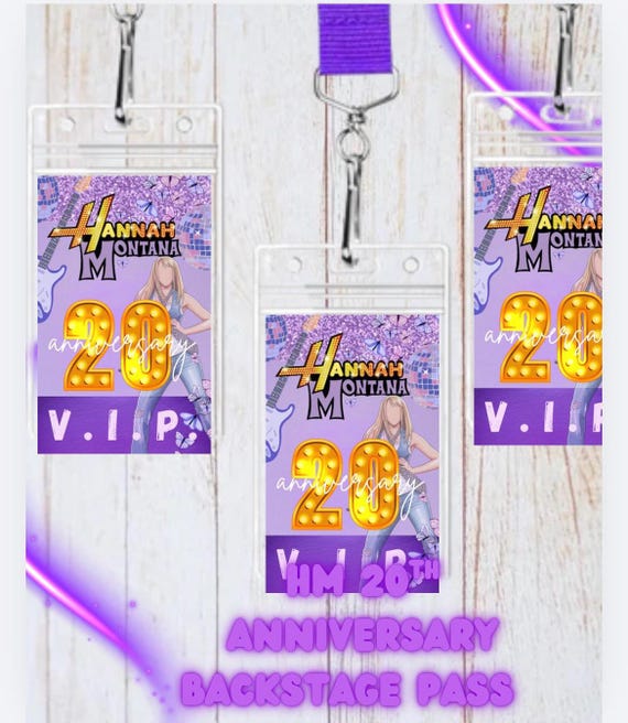 HM 20th anniversary or BIRTHDAY VIP backstage pass Party favor