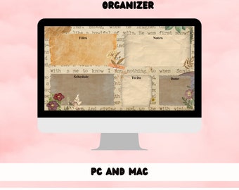 Cottagecore Desktop Organizer Background