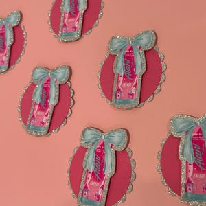 Energy Drink Preppy Alani Inspired Cupcake toppers Pink