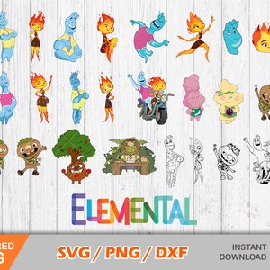 Elemental Clipart Set Elemental Svg Cut Files for Cricut / - Etsy