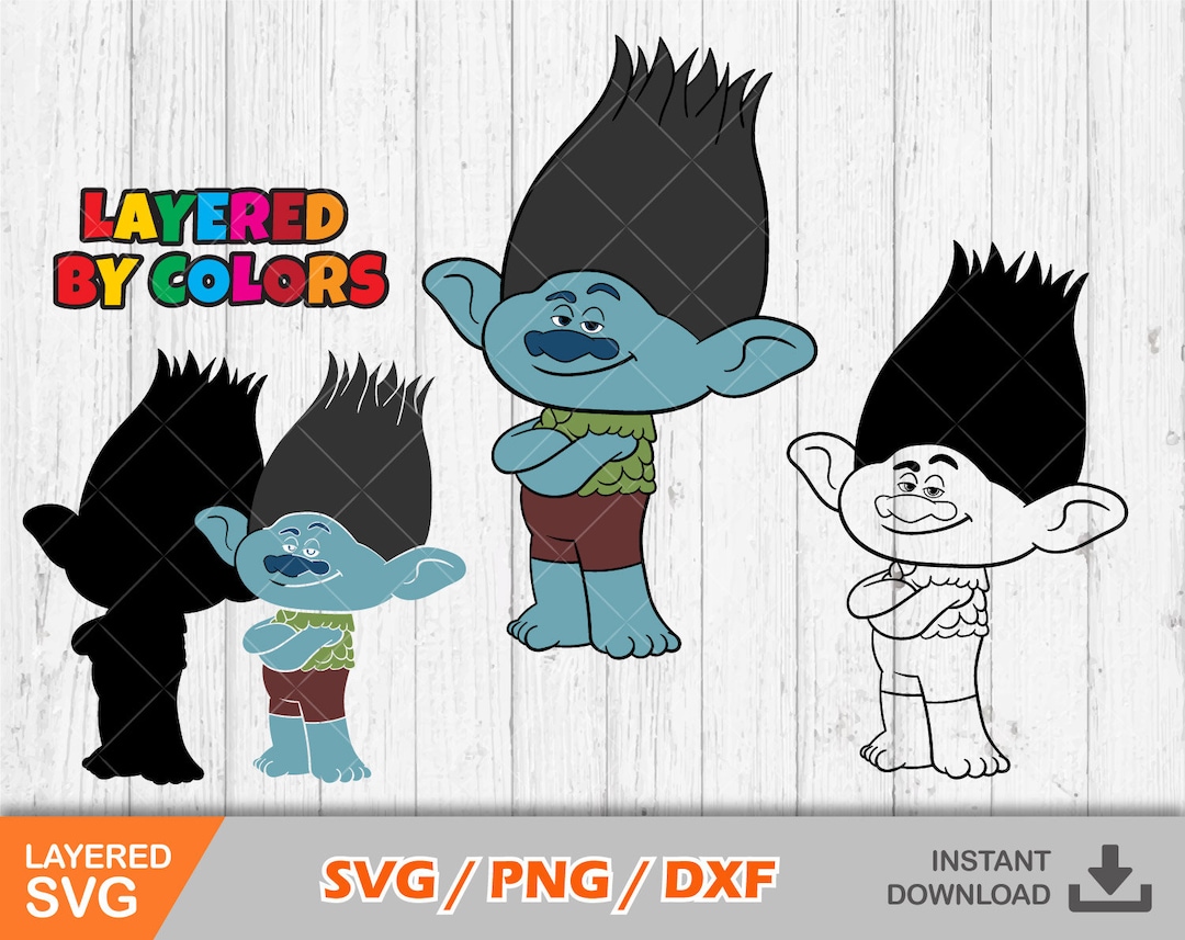 Trolls Branch Clipart, Branch Svg Cut Files for Cricut / Silhouette ...