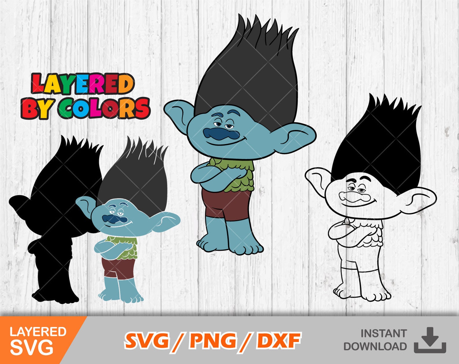 Trolls Branch Clipart Branch SVG Cut Files for Cricut / - Etsy