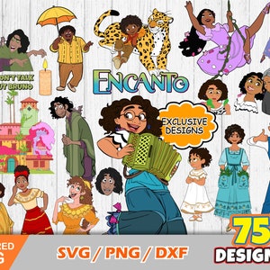 Encanto clipart bundel, Encanto svg gesneden bestanden voor Cricut / Silhouette, png, dxf, Mirabel svg, Isabela svg, Encanto png