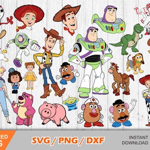 Toy Story clipart set, Toy Story svg cut files for Cricut / Silhouette, png, dxf, Toy Story png, instant download