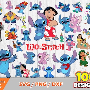 Gâteau d'anniversaire Stitch DXF, SVG, PNG, fichiers eps Lilo