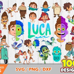 Luca clipart bundle, Luca svg cut files for Cricut / Silhouette, png, dxf, Luca png, instant download