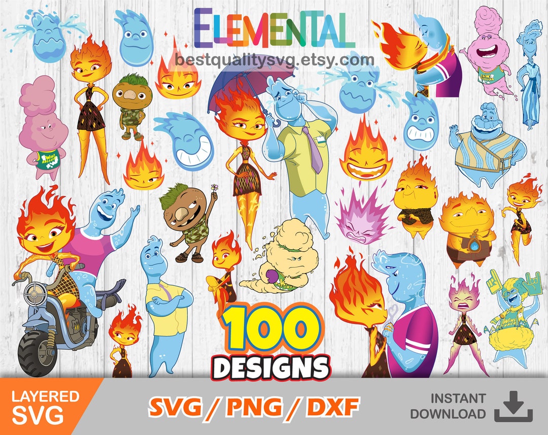 Elemental Clipart Set, Elemental Svg Cut Files for Cricut / Silhouette