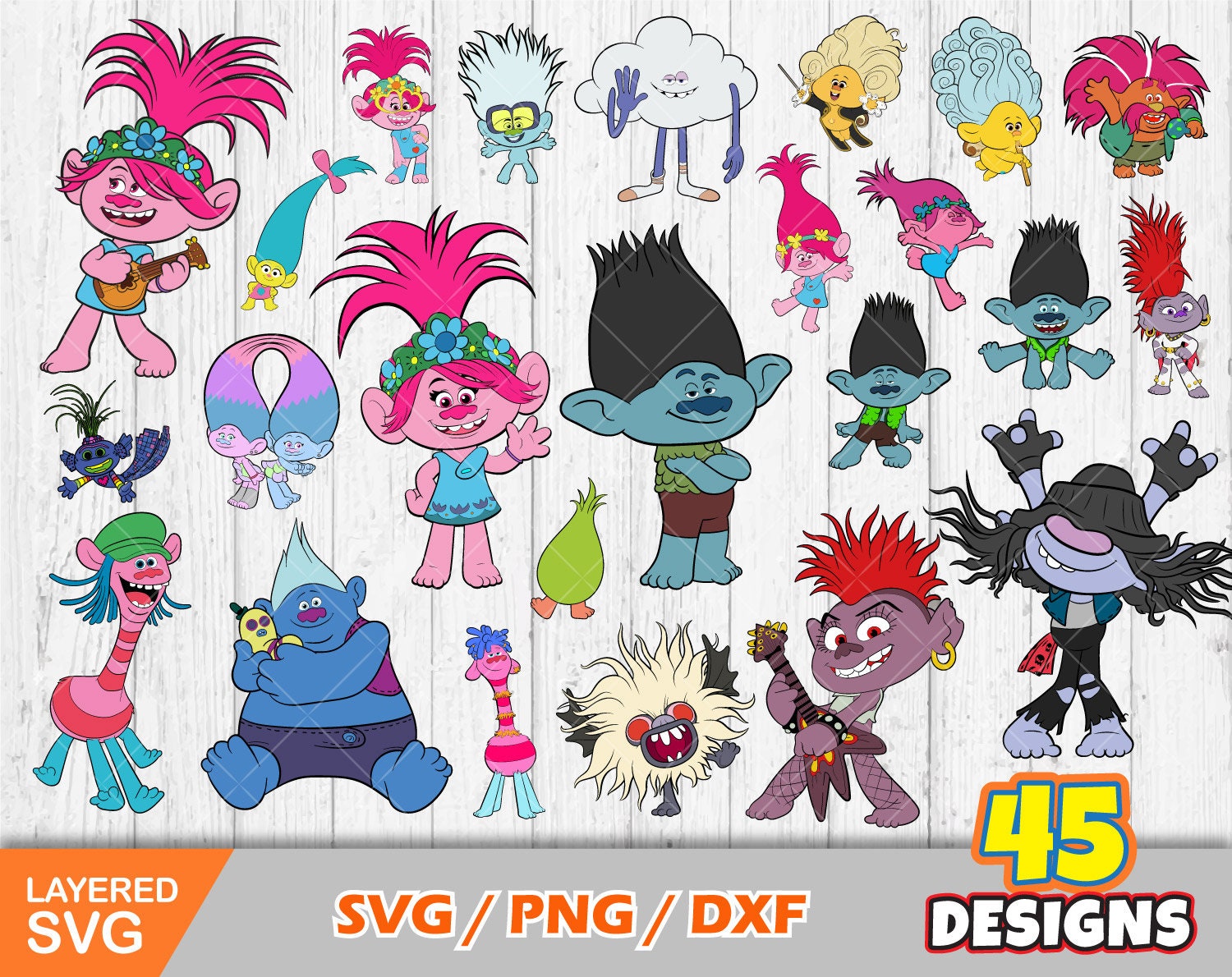 Huge Trolls SVG & PNG Designs Bundle – MasterBundles