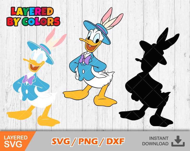 Donald Duck Easter Clipart Easter Svg Cut Files for Cricut / Etsy