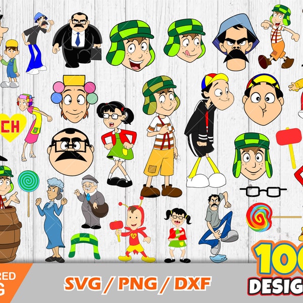 El Chavo del Ocho clipart bundle, svg cut files for Cricut / Silhouette, El Chavo svg, png, dxf, descarga instantánea