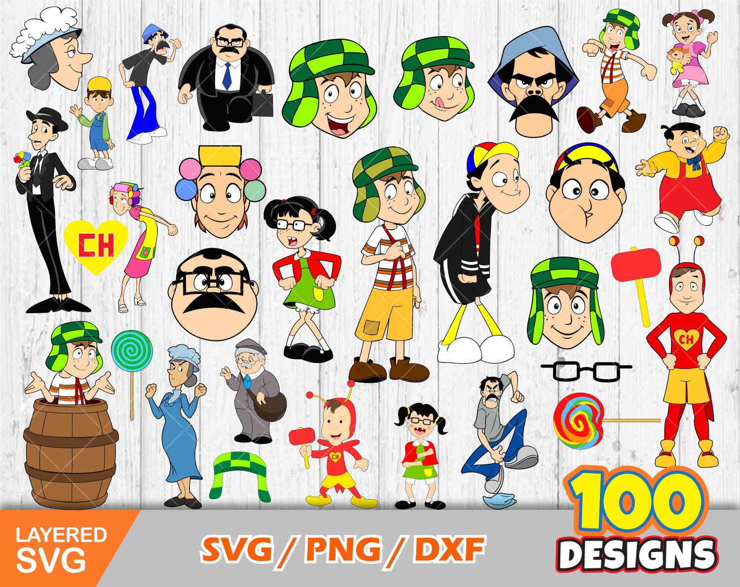 Friday Night Funkin Bundle PNG chavo del ocho SVG/JPG/Dxf Friday Night  Print Files, fnf characters Cricut files