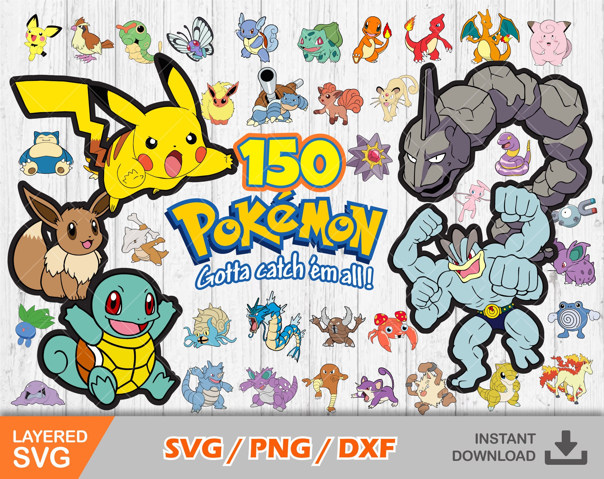 22 Pokemon Face Svg Big Bundle Pikachu Snorlax Clipart Cut -  Norway