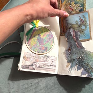Dragons Fairies & Magic Fantastical Creatures Junk Journal-Interactive Stuffed Diary