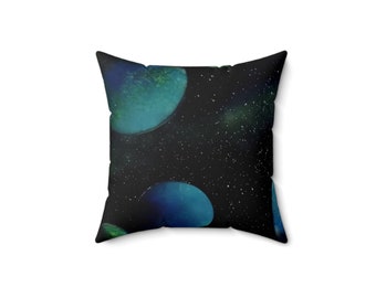 Spray Paint Art, Throw Pillows, Space Art, Couch Accessories, Empyrean Art by Tre