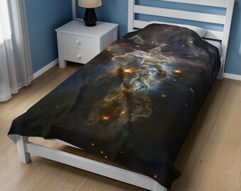 Cosmic Blanket, Heavenly Space, Plush Blanket, Space Blankets, Nebula blankets, Space Lovers, Galaxy Blankets, Kids Bedding