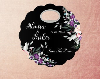 Wedding Coaster Magnet, Save The Date Wedding, Custom Wedding Favors in Bulk, Thank You Favors for Guests, Personalized Bottle Opener