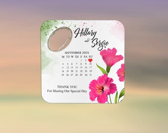 Personalized Wedding Souvenir for Guests , Wedding Magnet to Save the Date , Favors for Guests