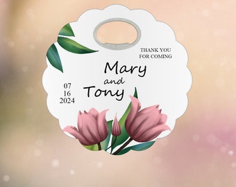 Wedding Coaster , Wedding Thank You Gifts, Personalized Wedding Favors for Guests , Bridal Shower Gifts for Guests, Wedding Magnets