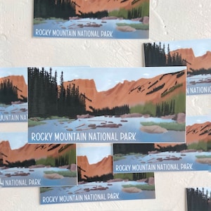 Rocky Mountain National Park | Water Bottle Sticker | National Park Sticker | Outdoorsy Gift Idea | Vacation