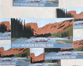 Rocky Mountain National Park | Water Bottle Sticker | National Park Sticker | Outdoorsy Gift Idea | Vacation