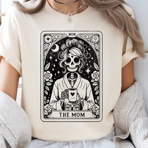 The Mom Tarot Card Shirt, Skeleton Mother Tshirt, Witchy Vibes Celestial Mama Tee, Mother&#39;s Day Shirt, Mama Sweatshirt, Mother&#39;s Day Gift