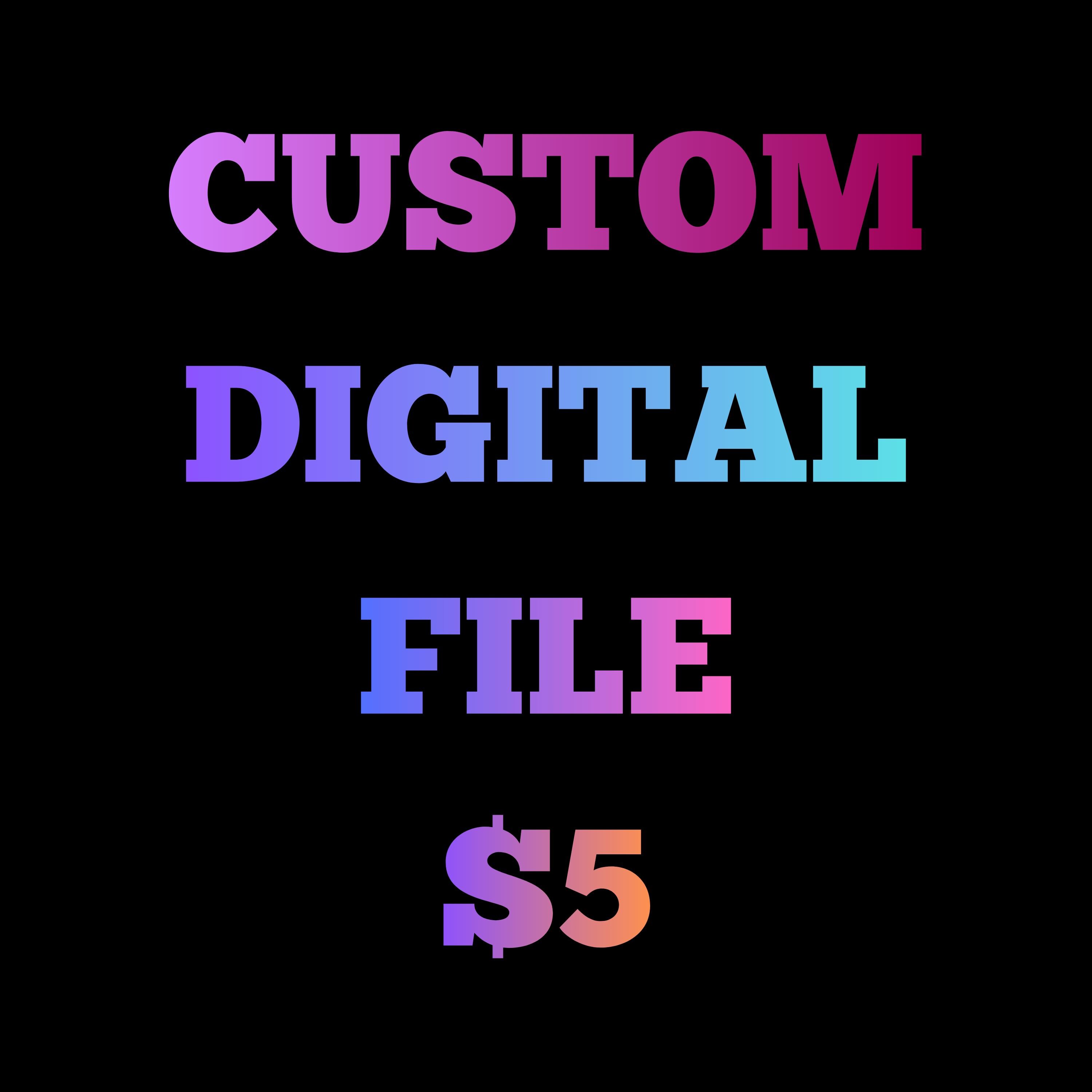 Custom Design DIGITAL FILE - Etsy