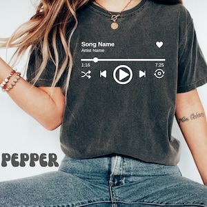 Custom Song Name Shirt Gift For Birthday, Custom Artist Name Shirt, Custom Song Name T-Shirt, Favorite Song Tee, Custom Favorite Artist Tee