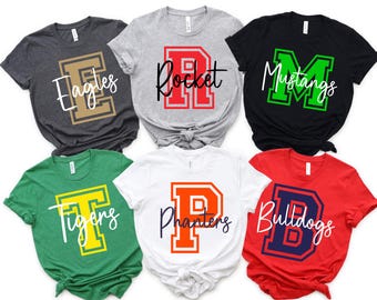Custom Mascot T-Shirt: School Team Spirit Tee