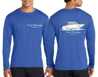 Custom Moisture Wicking Long Sleeve Sun Shirt, Fishing Shirt, Boat Crew Shirt, Matching Boating Shirt, Coastal Trip Group Shirt