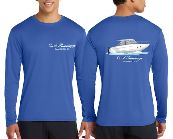Custom Moisture Wicking Long Sleeve Sun Shirt, Fishing Shirt, Boat Crew Shirt, Matching Boating Shirt, Coastal Trip Group Shirt