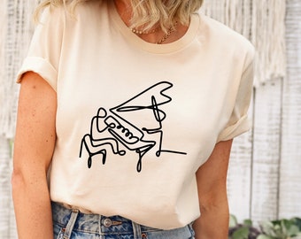 Piano Shirt, Musician Shirt, Music Literacy Matters Shirt, Pianist Shirt, Musician Gift, Music Teacher Shirt, Cool Piano Tee, Piano Student
