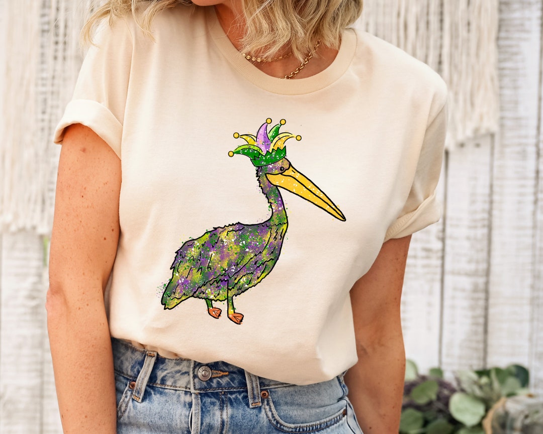 mardi gras pelican plush hat