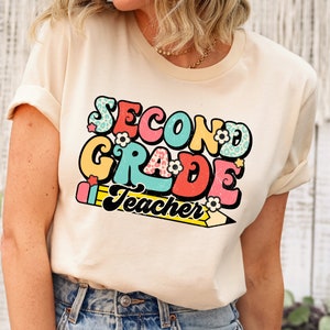 Second Grade Teacher Shirt, 2nd Grade Teacher T-Shirt, Cute Second Grade Shirt, Second Grade Teacher Tee,2nd Grade Teacher Shirt,Teacher Tee