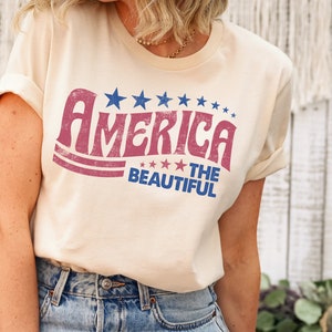 Retro America Shirt, America The Beautiful, 4th Of July Shirt, Fourth Of July, Patriotic USA Gift, Unisex Graphic Tee