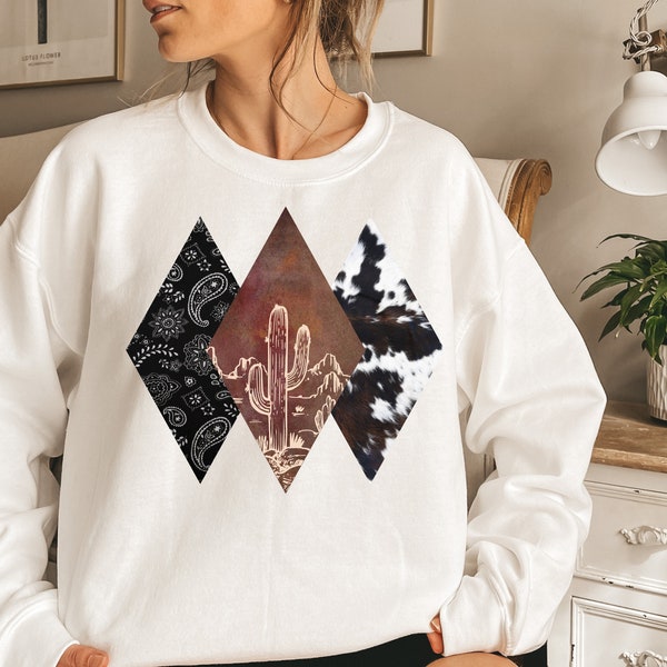 Country Sweatshirt, Western Crewneck, Cowgirl Sweatshirt, Cowboy Crewneck, Desert Boho Sweatshirt, Arizona Sweatshirt, Country Girl Sweat