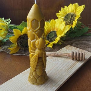 Beeswax candles, natural candle, honey candle, bee gift ,home decor, bee candle