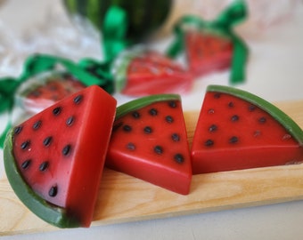 Summer Soap Watermelon soap Watermelon Favors Gift Watermelon Party Gift for everyone Fruit Soap Shea butter Natural Soap Kids Soap Gift