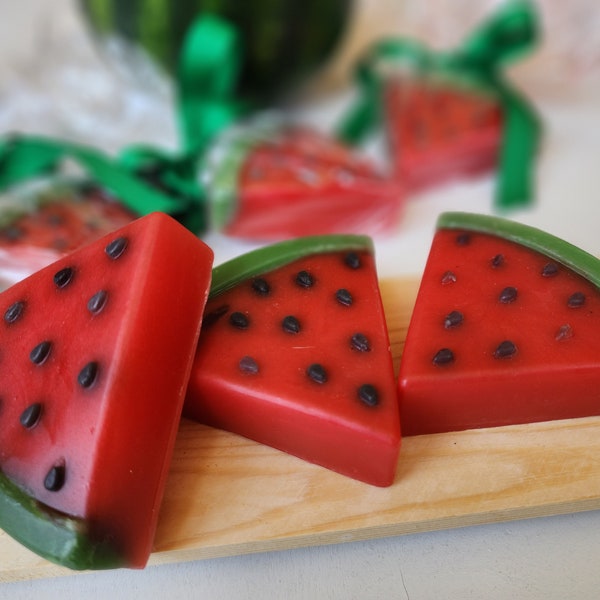 Summer Soap Watermelon soap Watermelon Favors Gift Watermelon Party Gift for everyone Fruit Soap Shea butter Natural Soap Kids Soap Gift