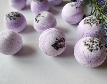 Lavender Bath Bomb Mini Bath bomb Lavender Bomb for Bath Natural Bath Bombs Vegan Bath Handmade Bath bombs Gift for her Mom Gift Kids Bath